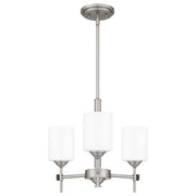 Quoizel Aria 3 Light Pendant, Antique Polished Nickel/Opal