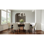 Quoizel Aria 9 Light Chandelier, Antique Polished Nickel/Opal