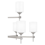 Quoizel Aria 9 Light Chandelier, Antique Polished Nickel/Opal
