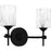 Quoizel Aria 2 Light Bath Light, Matte Black/Marble Glass