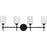 Quoizel Aria 4 Light Bath Light, Matte Black/Marble Glass