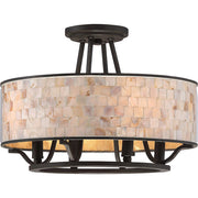 Quoizel Aristocrat 4 Light Semi-Flush Mount, Palladian Bronze