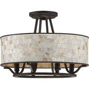 Quoizel Aristocrat 4 Light Semi-Flush Mount, Palladian Bronze