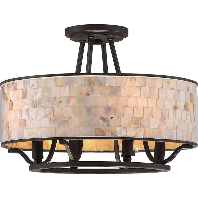 Quoizel Aristocrat 4 Light Semi-Flush Mount, Palladian Bronze