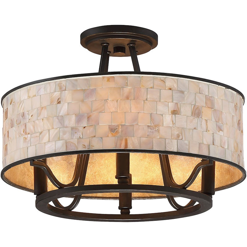 Quoizel Aristocrat 4 Light Semi-Flush Mount, Palladian Bronze