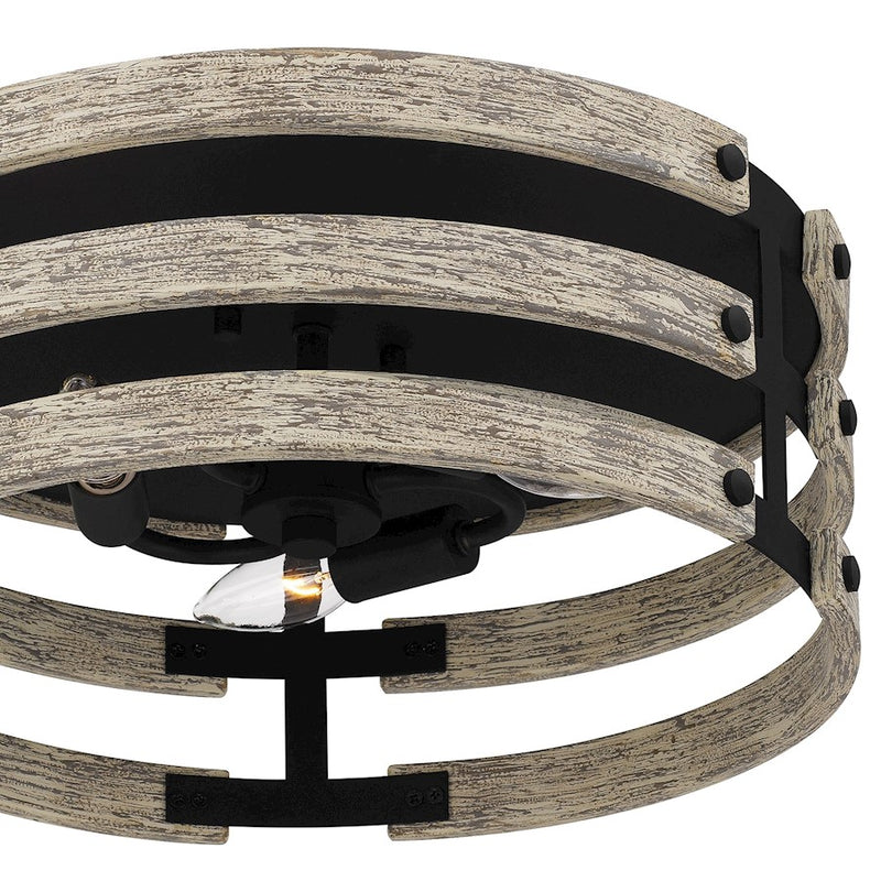 Quoizel Ashburn 3 Light Flush Mount, Earth Black