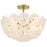 Quoizel Audrey 4-Lt Brushed Gold Semi-Flush Mount, Brushed Gold - AUD1718BRG