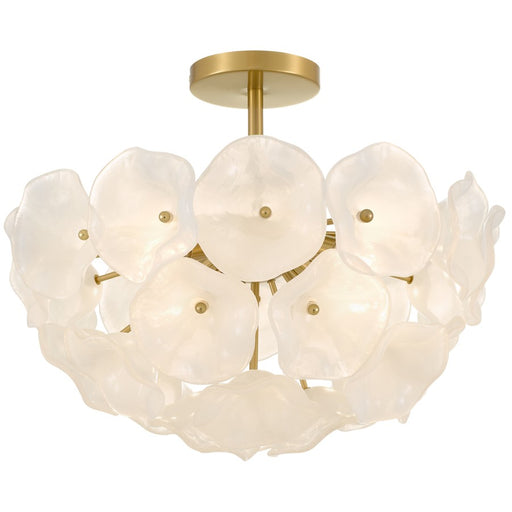 Quoizel Audrey 4-Lt Brushed Gold Semi-Flush Mount, Brushed Gold - AUD1718BRG