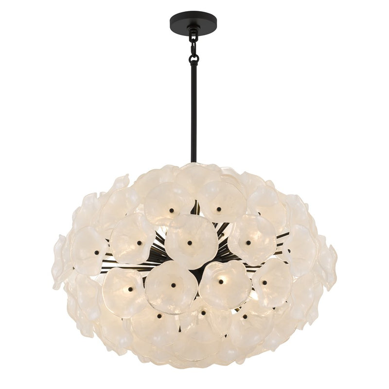 Quoizel Audrey 8-Lt Matte Black Pendant, Matte Black - AUD2828MBK