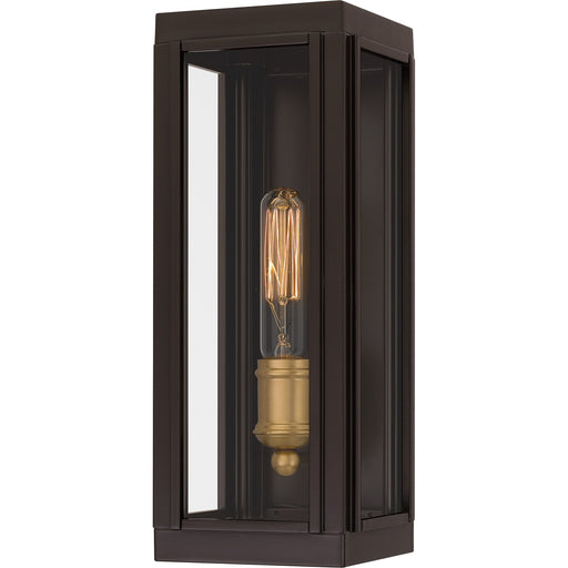 Quoizel Avon 14in 1-Light Outdoor Wall Lantern | Traditional Western Bronze and Clear Glass | Front Door & Porch | Model AVN8305WT