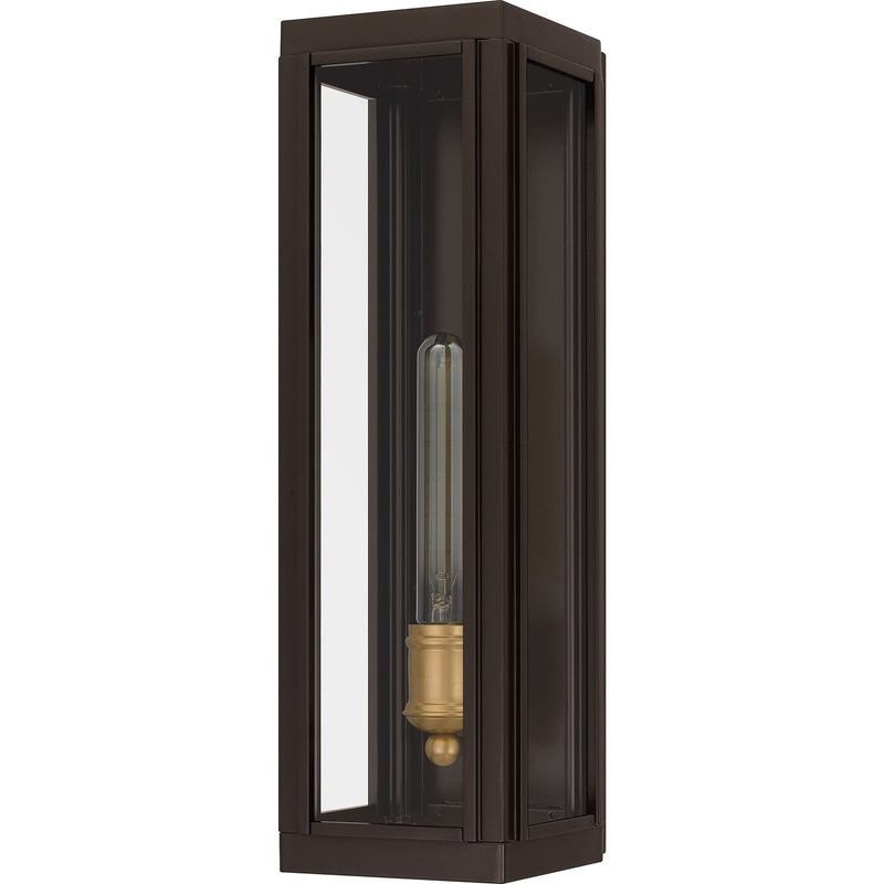 Quoizel Avon 18in 1-Light Outdoor Wall Lantern | Traditional Western Bronze and Clear Glass | Front Door & Porch | Model AVN8405WT