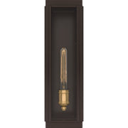 Quoizel Avon 18in 1-Light Outdoor Wall Lantern | Traditional Western Bronze and Clear Glass | Front Door & Porch | Model AVN8405WT