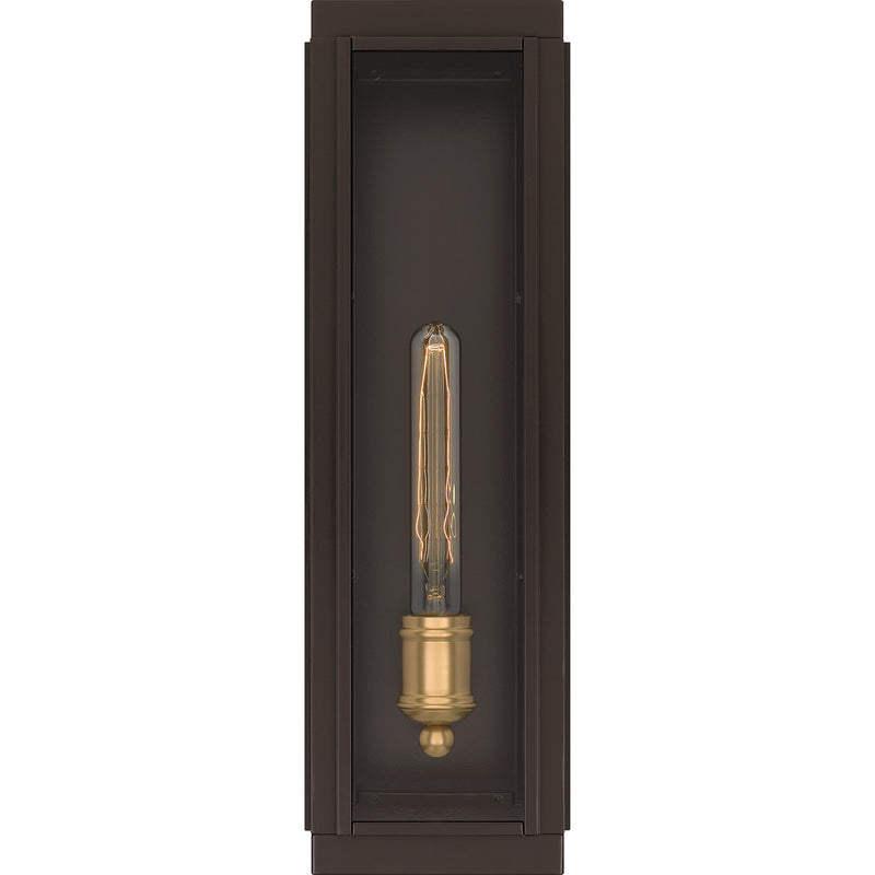 Quoizel Avon 18in 1-Light Outdoor Wall Lantern | Traditional Western Bronze and Clear Glass | Front Door & Porch | Model AVN8405WT