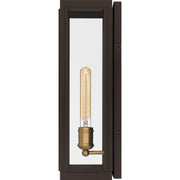 Quoizel Avon 18in 1-Light Outdoor Wall Lantern | Traditional Western Bronze and Clear Glass | Front Door & Porch | Model AVN8405WT