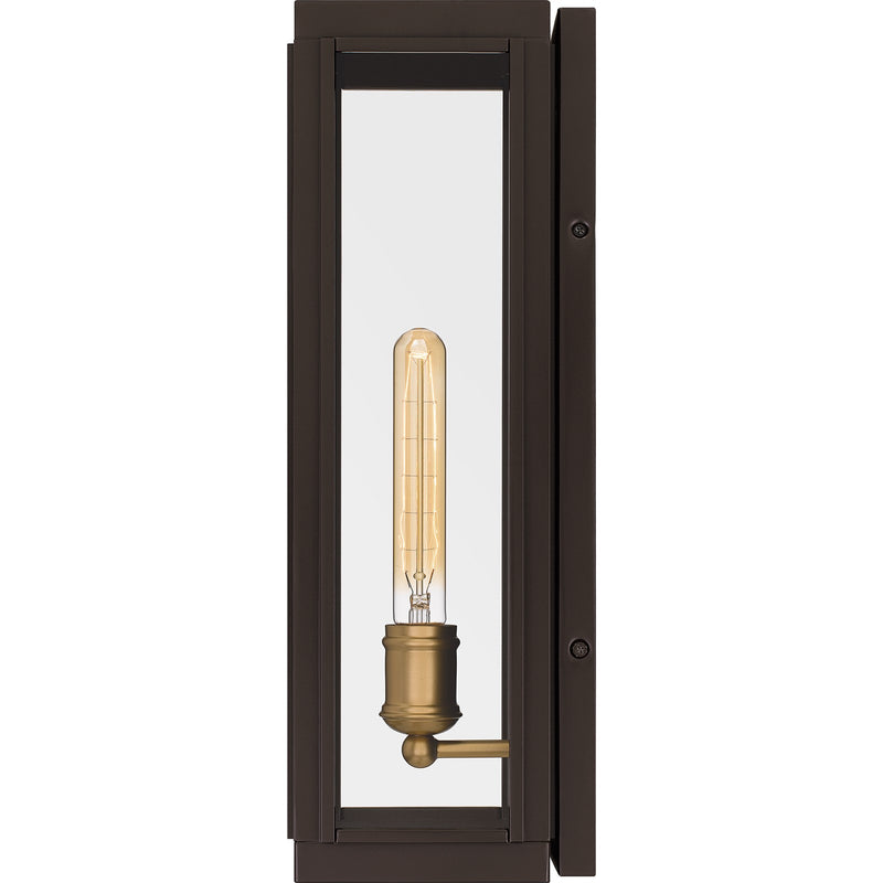 Quoizel Avon 18in 1-Light Outdoor Wall Lantern | Traditional Western Bronze and Clear Glass | Front Door & Porch | Model AVN8405WT