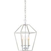 Quoizel Aviary 10in 3-Light Pendant | Minimalist Polished Nickel Steel | Kitchen Island & Dining Room | 9.5 x 9.5 x 17 in | Model AVY5203PK