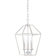 Quoizel Aviary 10in 3-Light Pendant | Minimalist Polished Nickel Steel | Kitchen Island & Dining Room | 9.5 x 9.5 x 17 in | Model AVY5203PK