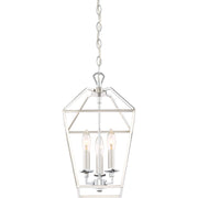 Quoizel Aviary 10in 3-Light Pendant | Minimalist Polished Nickel Steel | Kitchen Island & Dining Room | 9.5 x 9.5 x 17 in | Model AVY5203PK