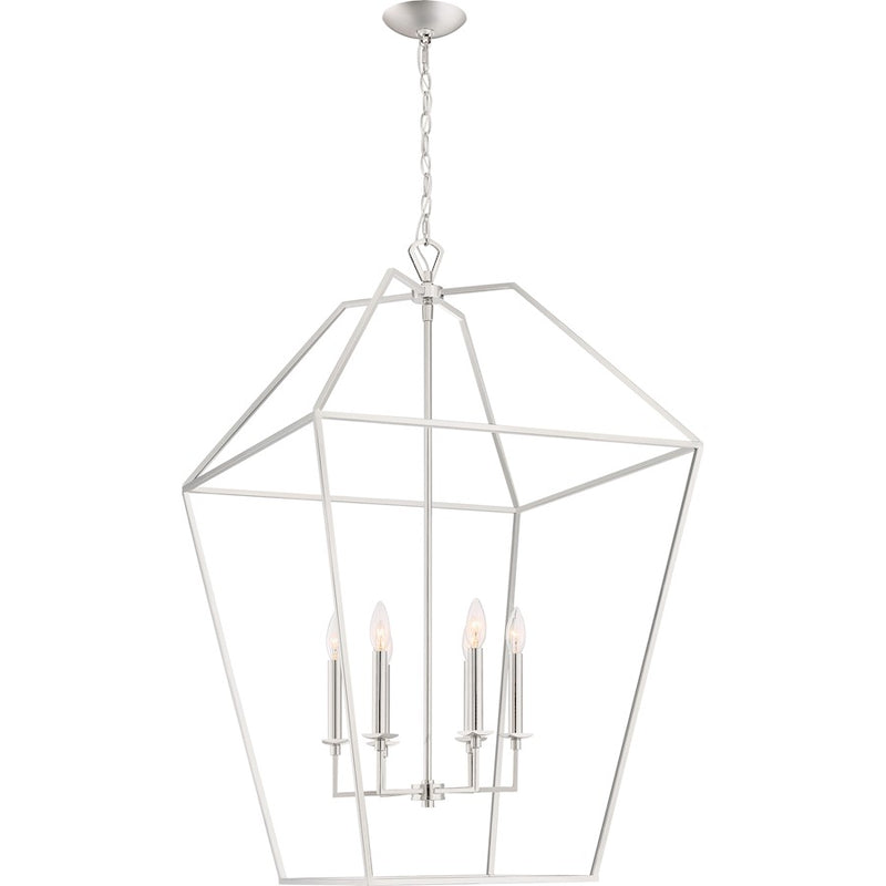 Quoizel Aviary 6 Light Pendant, Polished Nickel