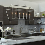Quoizel Aviary 6 Light Island Chandelier, Polished Nickel