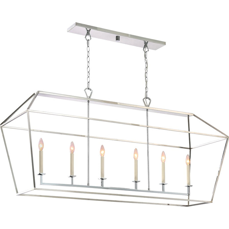 Quoizel Aviary 6 Light Island Chandelier, Polished Nickel