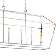 Quoizel Aviary 6 Light Island Chandelier, Polished Nickel
