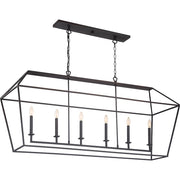 Quoizel Aviary 6 Light Island Chandelier, Palladian Bronze