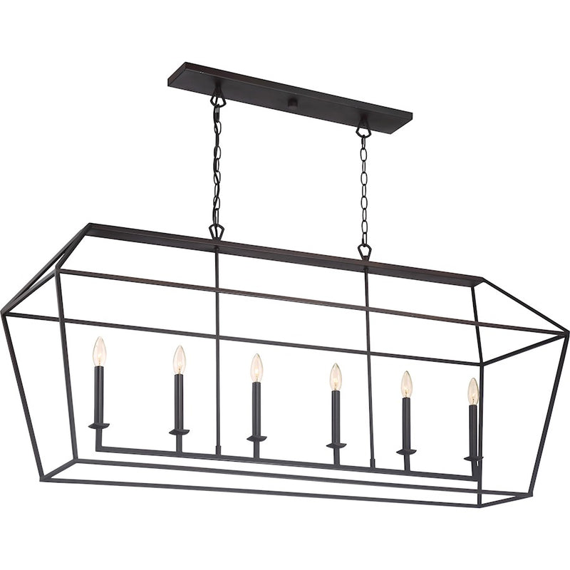 Quoizel Aviary 6 Light Island Chandelier, Palladian Bronze