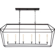 Quoizel Aviary 6 Light Island Chandelier, Palladian Bronze