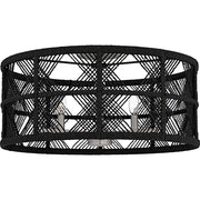 Quoizel Axford 5Light Semi-Flush Mount, Antique Nickel/Black Rope - AXF1722AN