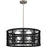 Quoizel Axford 5Light Pendant, Antique Nickel/Black Rope