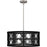 Quoizel Axford 5Light Pendant, Antique Nickel/Black Rope