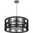 Quoizel Axford 5Light Pendant, Antique Nickel/Black Rope