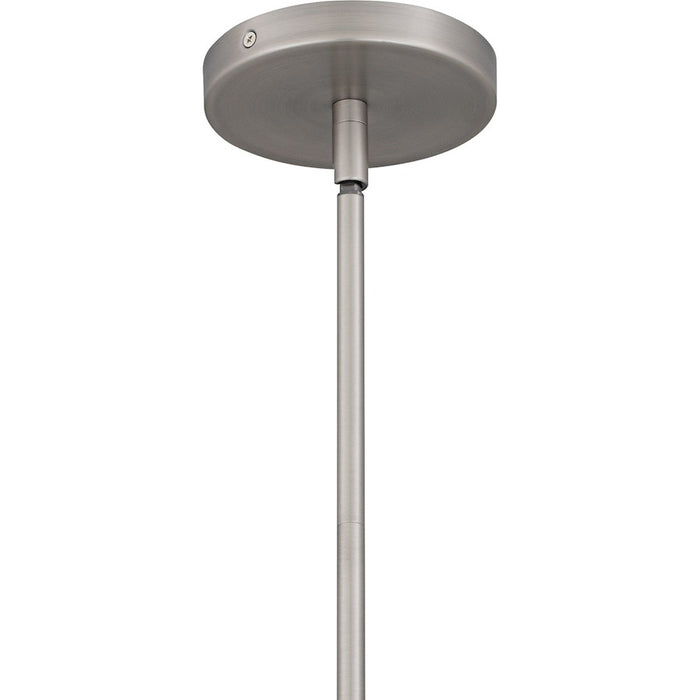 Quoizel Axford 5Light Pendant, Antique Nickel/Black Rope