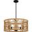 Quoizel Axford 5Light Pendant, Matte Black/Natural Rope - AXF2822MBK