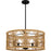Quoizel Axford 5Light Pendant, Matte Black/Natural Rope
