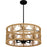 Quoizel Axford 5Light Pendant, Matte Black/Natural Rope