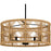 Quoizel Axford 5Light Pendant, Matte Black/Natural Rope