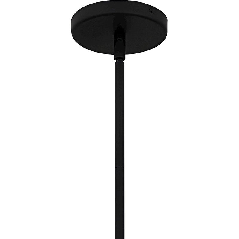 Quoizel Axford 5Light Pendant, Matte Black/Natural Rope