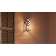 Quoizel Barber 1 Light 13" Outdoor Lantern, Aluminum/Clear Seedy