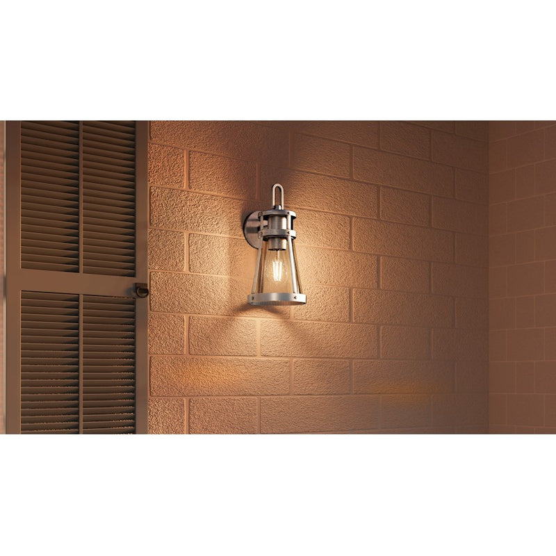 Quoizel Barber 1 Light 13" Outdoor Lantern, Aluminum/Clear Seedy