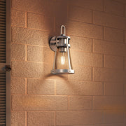 Quoizel Barber 1 Light 13" Outdoor Lantern, Aluminum/Clear Seedy