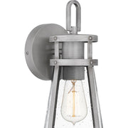 Quoizel Barber 1 Light 13" Outdoor Lantern, Aluminum/Clear Seedy