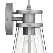 Quoizel Barber 1 Light 13" Outdoor Lantern, Aluminum/Clear Seedy