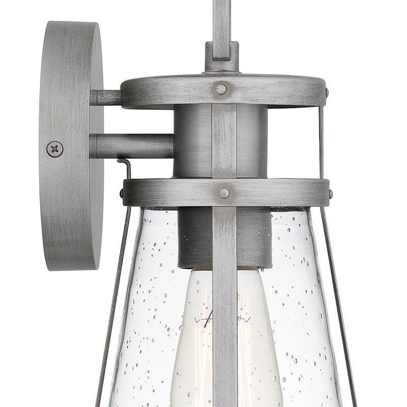 Quoizel Barber 1 Light 13" Outdoor Lantern, Aluminum/Clear Seedy