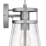 Quoizel Barber 1 Light 15" Outdoor Lantern, Aluminum/Clear Seedy