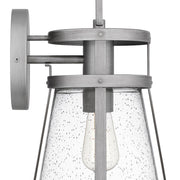Quoizel Barber 1 Light 17" Outdoor Lantern, Aluminum/Clear Seedy