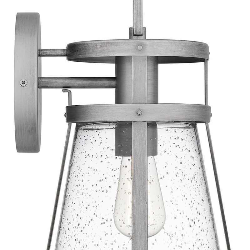 Quoizel Barber 1 Light 17" Outdoor Lantern, Aluminum/Clear Seedy