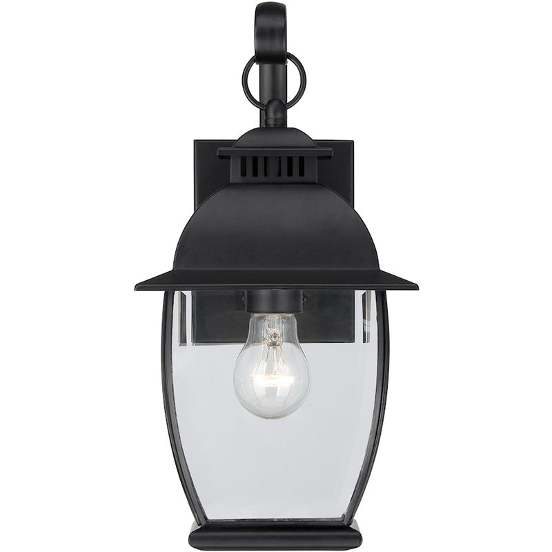 Quoizel 1 Light Bain Outdoor Wall Lantern in Mystic Black