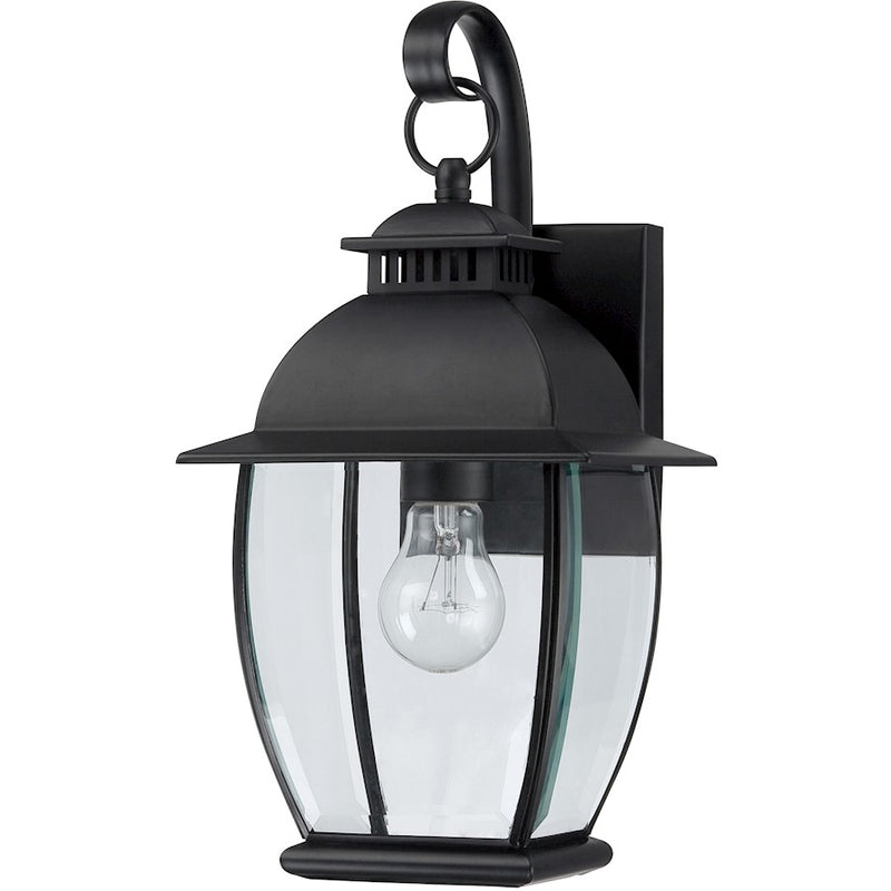 Quoizel 1 Light Bain Outdoor Wall Lantern in Mystic Black